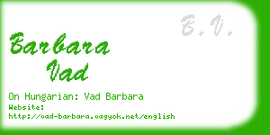 barbara vad business card